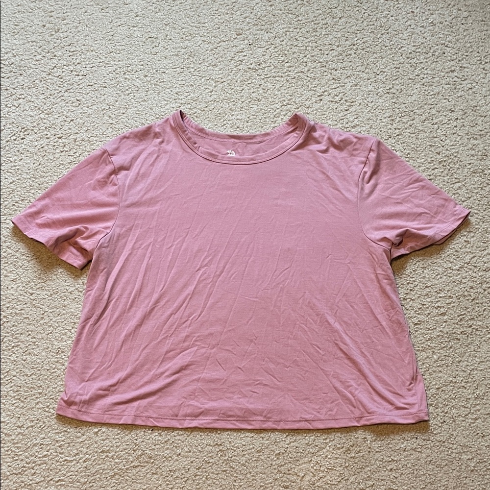 all in motion Dusty Rose Short Sleeve Crewneck Tee